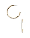 Baublebar Lana Pave C Hoop Earrings In Gold