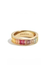 Baublebar Lilly Cubic Zirconia Ring In Multi Pink
