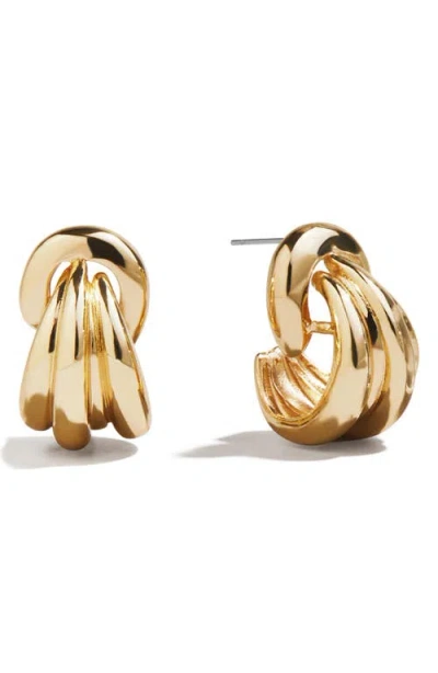Baublebar Linda Triple Row Huggie Hoop Earrings In Gold