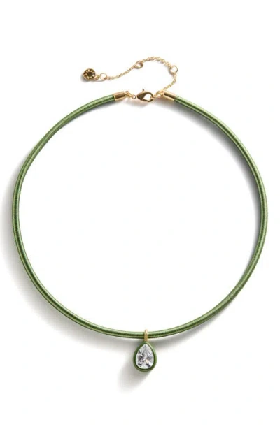 Baublebar Lindsey Crystal Collar Necklace In Green