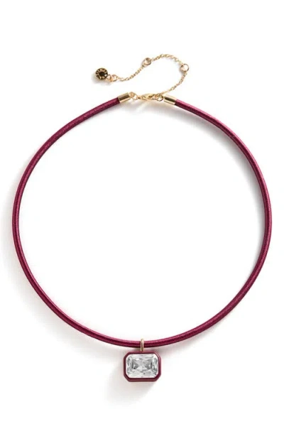 Baublebar Lindsey Crystal Collar Necklace In Burgundy