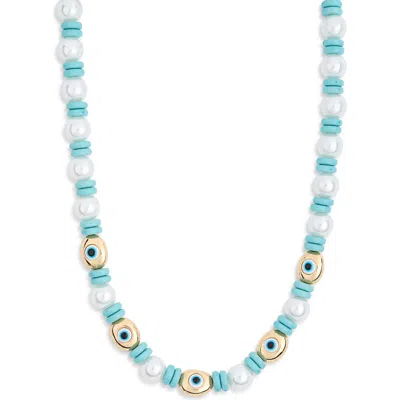 Baublebar Lindsey Evil Eye Beaded Necklace In Blue