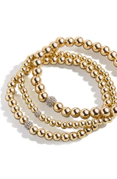 Baublebar Louisa Set Of 3 Beaded Bracelets In Gold