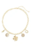 Baublebar Luck Motif Charm Necklace In Transparent