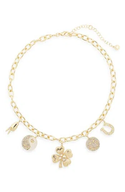Baublebar Luck Motif Charm Necklace In Transparent