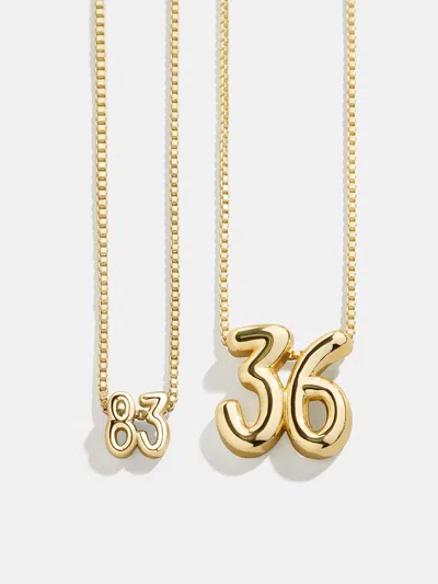 Baublebar Lucky Number Bubble Necklace In Gold