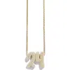 Shop Baublebar Lucky Number Bubble Necklace In Clear