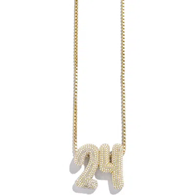 Baublebar Lucky Number Bubble Necklace In Clear
