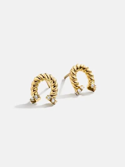 Baublebar Lucky You 18k Gold Kids' Horseshoe Earrings