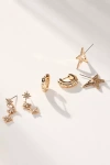 Baublebar Luna Earrings, Set Of 3 In Gold
