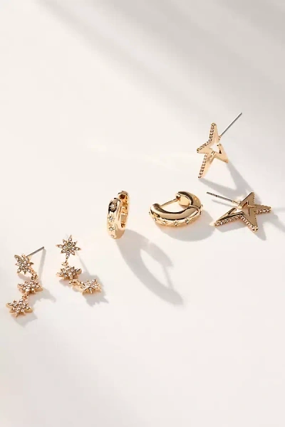 Baublebar Luna Earrings, Set Of 3 In Gold
