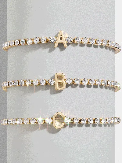 Baublebar Lyanna Initial Tennis Bracelet In Gold
