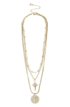 Baublebar Lyra Celestial Layered Necklace In Gold
