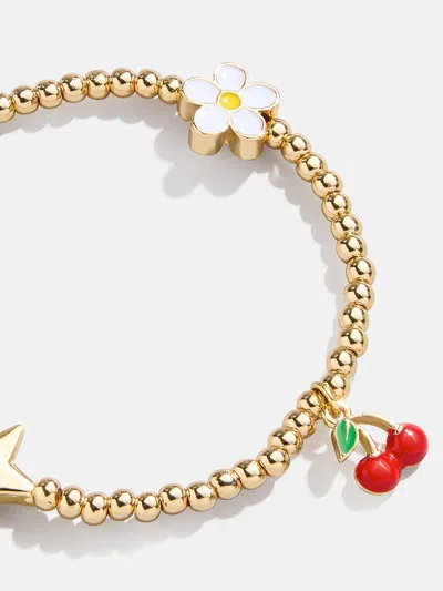 Baublebar Made You Smile Kids' Charm Bracelet In Gold