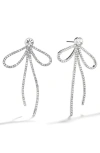 Baublebar Madeline Crystal Bow Drop Earrings In Silver