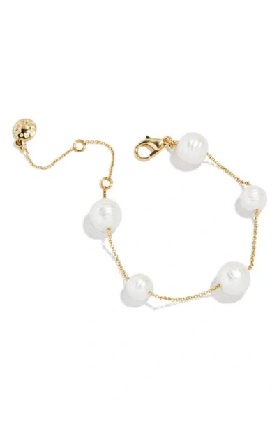 Baublebar Madeline Faux Pearl Bracelet In Gold