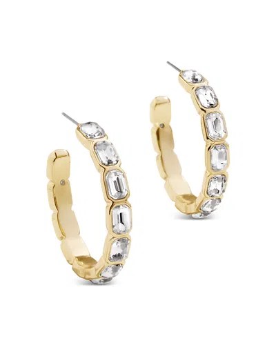 Baublebar Maeve Cubic Zirconia Open Hoop Earrings In Gold