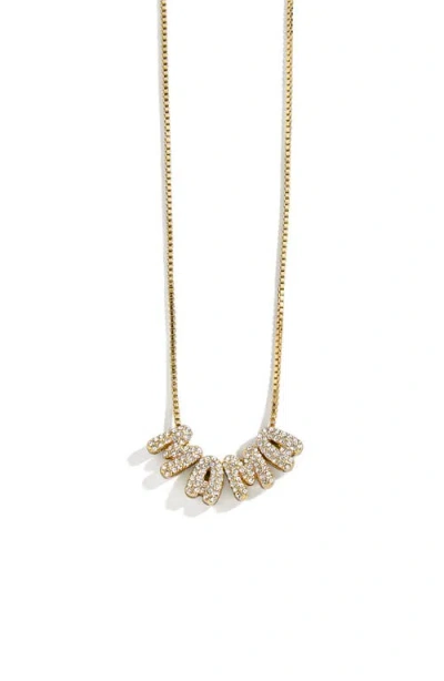 Baublebar Mama Pendant Necklace In Gold/clear