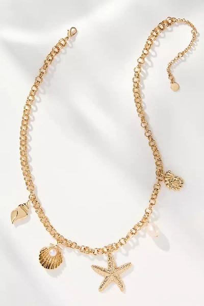 Baublebar Mariam Shell Charm Necklace In Gold