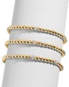 Baublebar Louisa Set Of 3 Beaded Bracelets In Gold