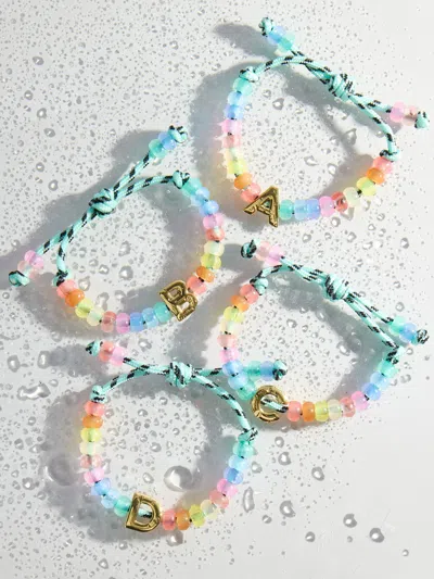 Baublebar Marjorie Waterproof Initial Bracelet In Multi