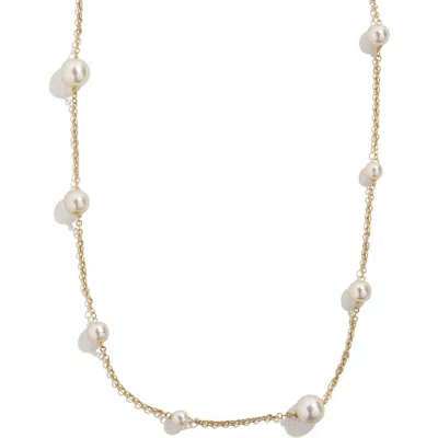 Baublebar Match With Mama Imitation Pearl Necklace In Gold