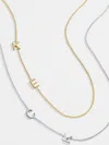 Baublebar Maya Brenner Asymmetrical Custom Initial Necklace In Gold