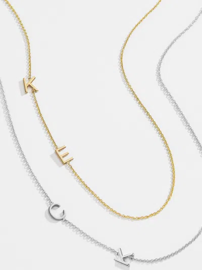Baublebar Maya Brenner Asymmetrical Custom Initial Necklace In Gold