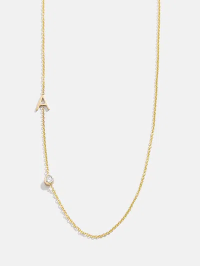 Baublebar Maya Brenner Monogram Necklace With Diamond In Gold