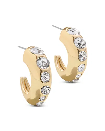 Baublebar Mckenzie Crystal C Hoop Earrings In Gold