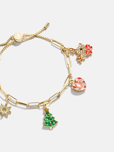 Baublebar Merry Christmas Kids' Charm Bracelet In Gold
