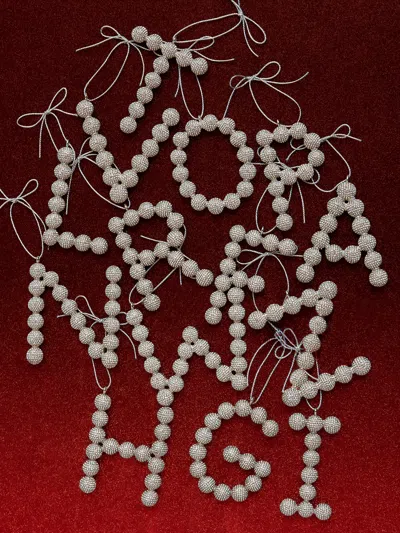 Baublebar Merry Monogram Ornament In White