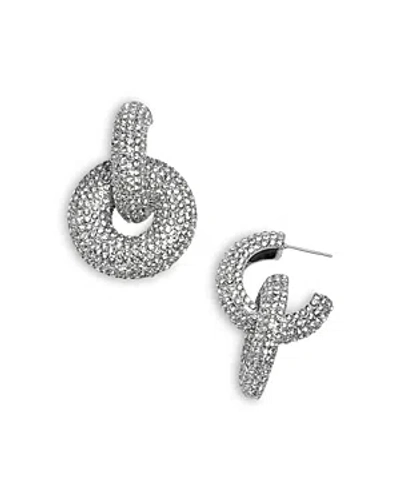 Baublebar Mia Linked Circle Drop Earrings In Silver/crystal