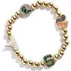 Baublebar Michigan State Spartans Mixed Icon Pisa Bracelet In Gold