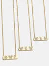 Baublebar Mickey Mouse 18k Gold & Cubic Zirconia Initial Bar Necklace In Multi