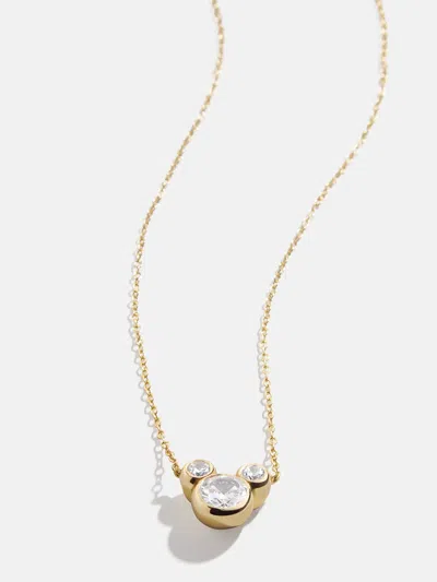 Baublebar Mickey Mouse Disney 18k Gold Plated Sterling Silver & Cubic Zircona Pendant Necklace In Multi