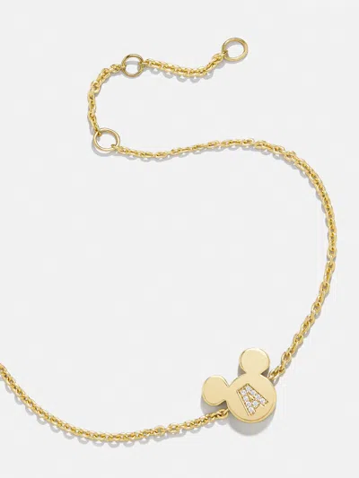 Baublebar Mickey Mouse Disney 18k Gold Plated Sterling Silver & Cubic Zirconia Initial Bracelet