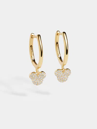 Baublebar Mickey Mouse Disney 18k Gold Plated Sterling Silver Huggie Charm Earrings