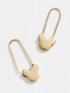 Baublebar Mickey Mouse Disney 18k Gold Sterling Silver Safety Pin Earrings In Gold