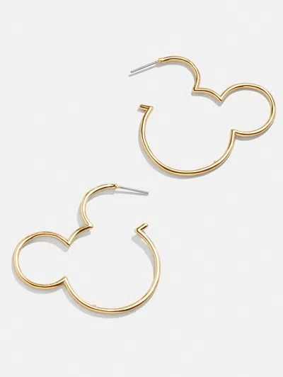 Baublebar Mickey Mouse Disney Outline Hoop Earrings In Gold