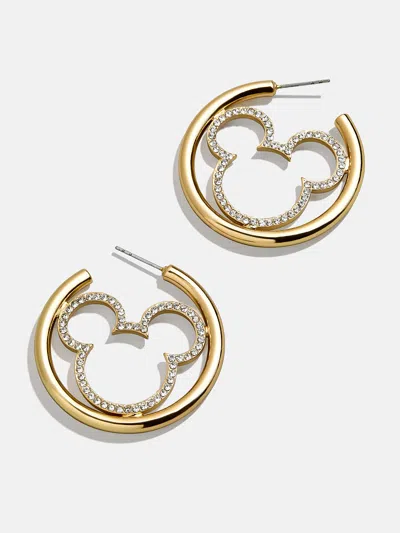 Baublebar Mickey Mouse Disney Pavé Hoop Earrings In Gold
