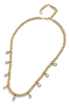 Baublebar Mila Pisa Teardrop Station Necklace In Gold