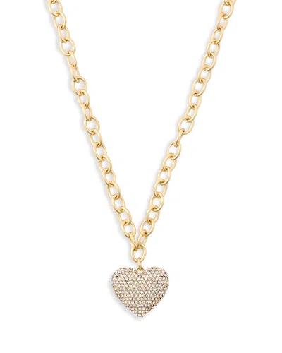 Baublebar Mille Pave Heart Pendant Necklace, 20-23 In Gold