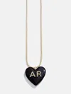 Baublebar Millie Bubble Heart Custom Initial Necklace In Black