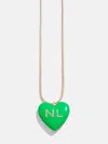 Baublebar Millie Bubble Heart Custom Initial Necklace In Green