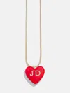 Baublebar Millie Bubble Heart Custom Initial Necklace In Red