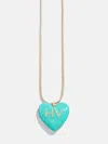 Baublebar Millie Bubble Heart Custom Initial Necklace In Red