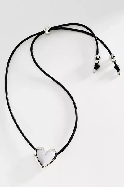 Baublebar Millie Bubble Heart Pendant Cord Necklace In Black
