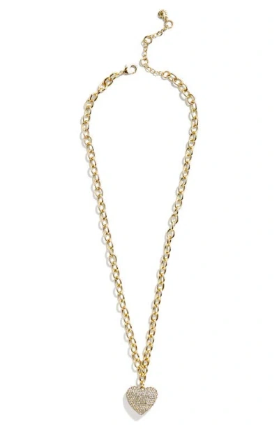 Baublebar Millie Crystal Heart Pendant Necklace In Brown