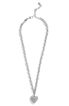 Baublebar Millie Crystal Heart Pendant Necklace In Brown